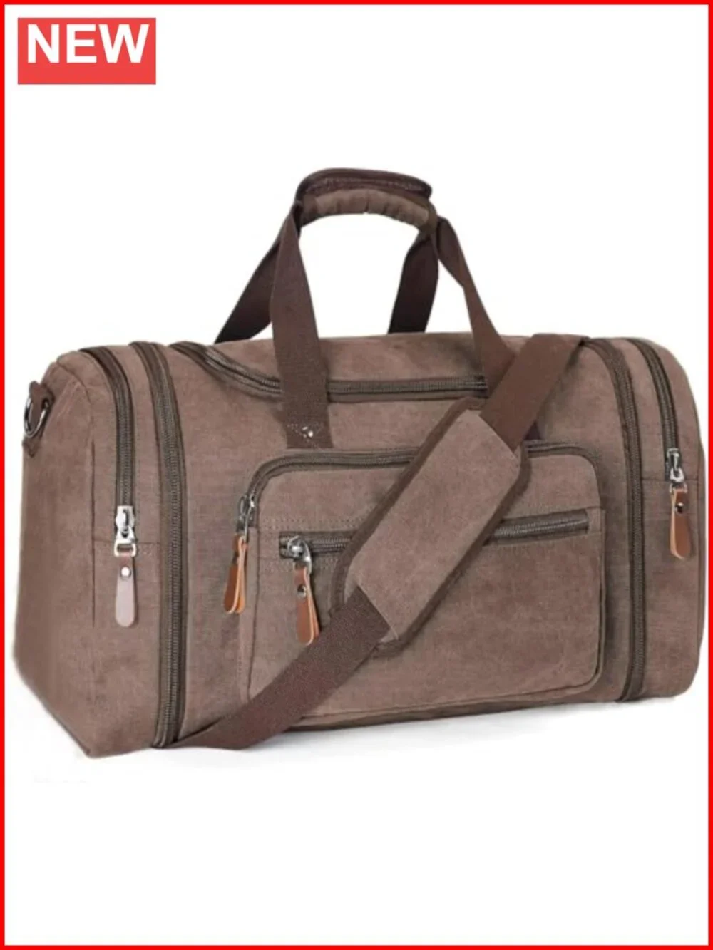Canvas Duffel Bag Large Travel Tote Overnight Weekender Shoulder Luggage